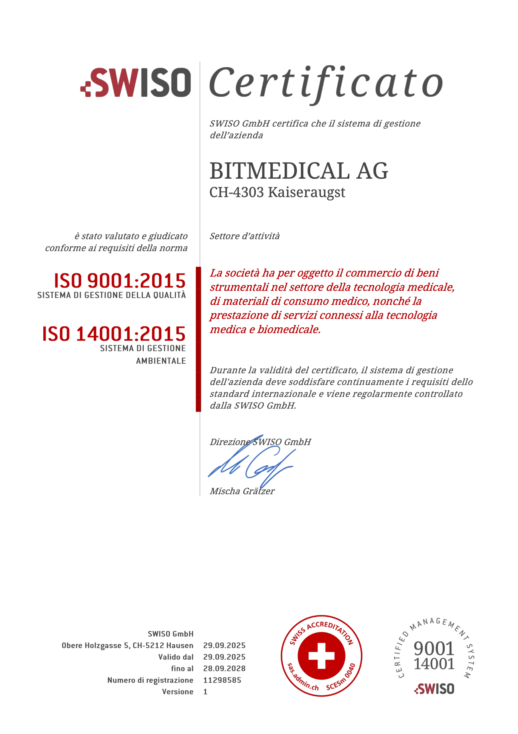 neu zertifikat 9001 14001 it 2025